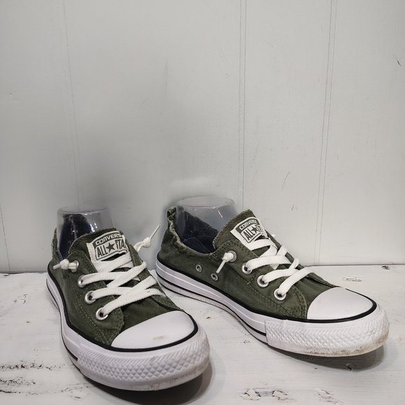 Converse Chuck Taylor Shoreline Slip-On Sneaker 8 Olive Green Low Top - Picture 2 of 9
